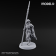 Spear Warden Elf Warriors D Miniature for Dungeons and Dragons, Pathfinder or other TTRPGs