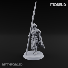 Spear Warden Elf Warriors D Miniature for Dungeons and Dragons, Pathfinder or other TTRPGs