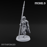 Spear Warden Elf Warriors Miniature for Dungeons and Dragons, Pathfinder or other TTRPGs
