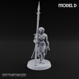 Spear Warden Elf Warriors Miniature for Dungeons and Dragons, Pathfinder or other TTRPGs