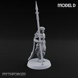 Spear Warden Elf Warriors D Miniature for Dungeons and Dragons, Pathfinder or other TTRPGs