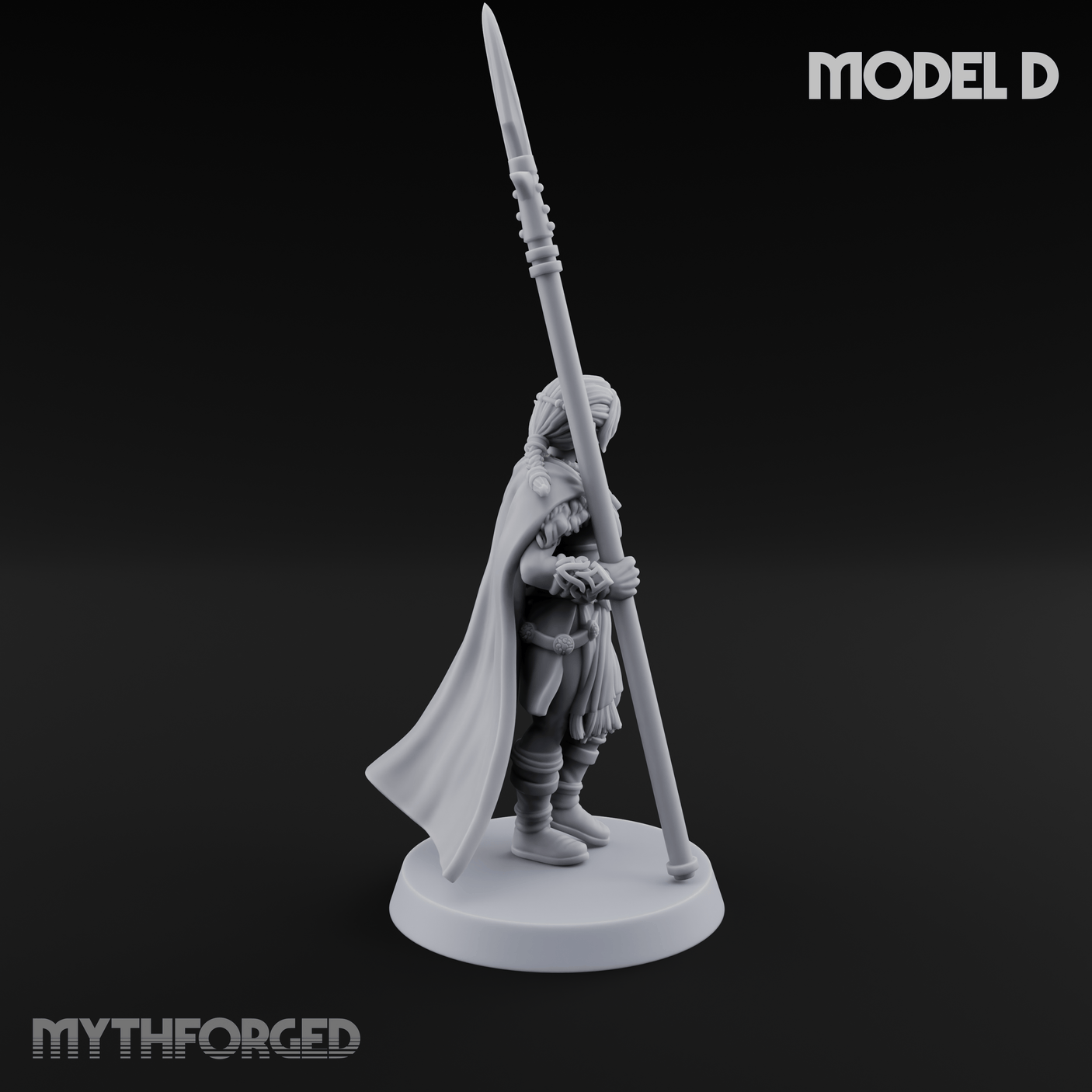 Spear Warden Elf Warriors D Miniature for Dungeons and Dragons, Pathfinder or other TTRPGs