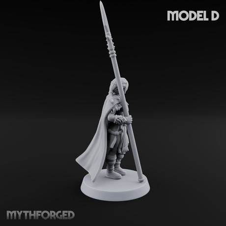 Spear Warden Elf Warriors D Miniature for Dungeons and Dragons, Pathfinder or other TTRPGs