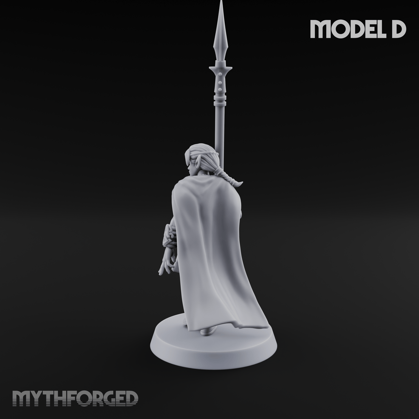 Spear Warden Elf Warriors D Miniature for Dungeons and Dragons, Pathfinder or other TTRPGs