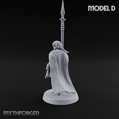 Spear Warden Elf Warriors D Miniature for Dungeons and Dragons, Pathfinder or other TTRPGs