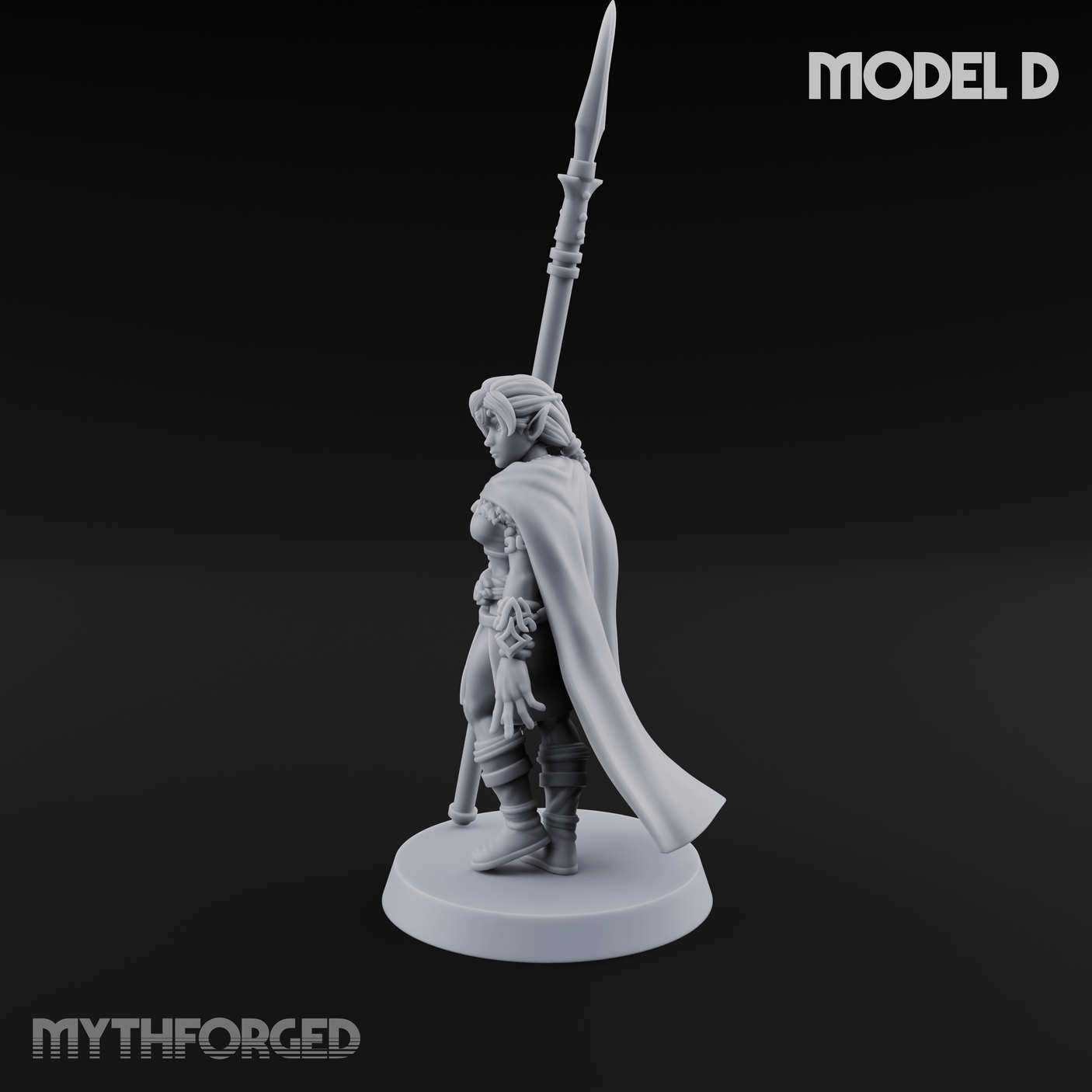 Spear Warden Elf Warriors D Miniature for Dungeons and Dragons, Pathfinder or other TTRPGs