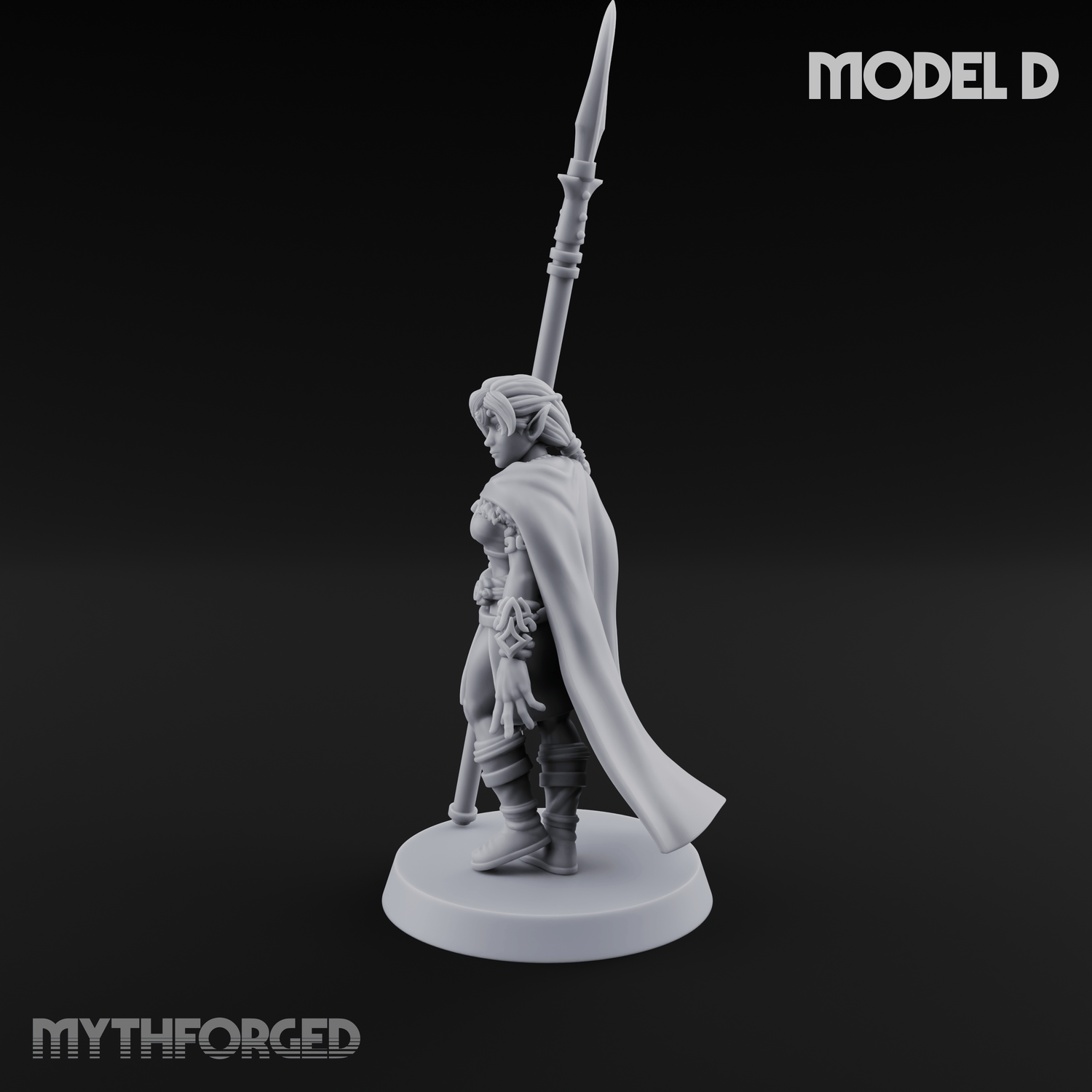 Spear Warden Elf Warriors D Miniature for Dungeons and Dragons, Pathfinder or other TTRPGs
