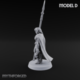 Spear Warden Elf Warriors D Miniature for Dungeons and Dragons, Pathfinder or other TTRPGs
