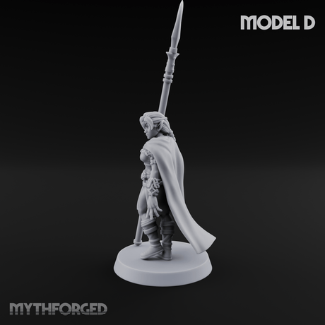 Spear Warden Elf Warriors D Miniature for Dungeons and Dragons, Pathfinder or other TTRPGs