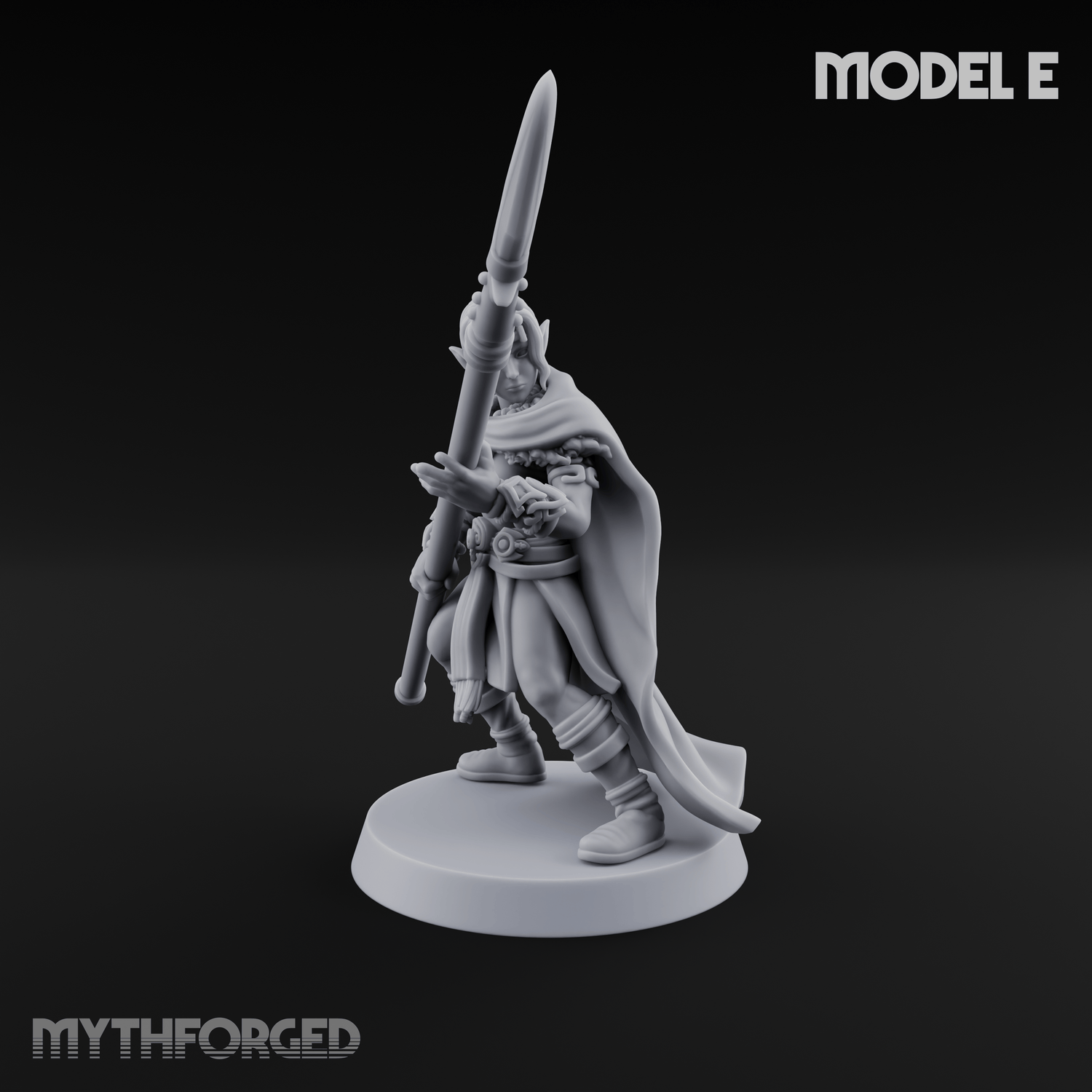 Spear Warden Elf Warriors E Miniature for Dungeons and Dragons, Pathfinder or other TTRPGs