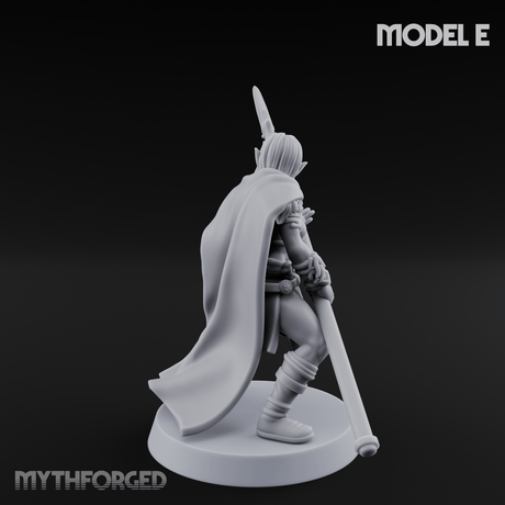 Spear Warden Elf Warriors E Miniature for Dungeons and Dragons, Pathfinder or other TTRPGs