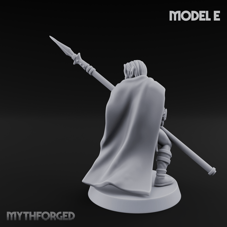 Spear Warden Elf Warriors E Miniature for Dungeons and Dragons, Pathfinder or other TTRPGs