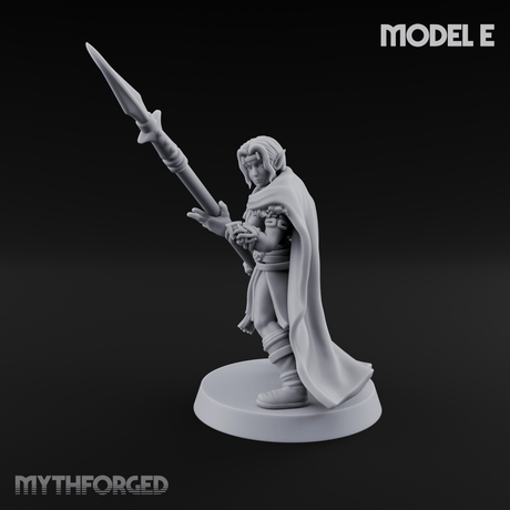Spear Warden Elf Warriors E Miniature for Dungeons and Dragons, Pathfinder or other TTRPGs