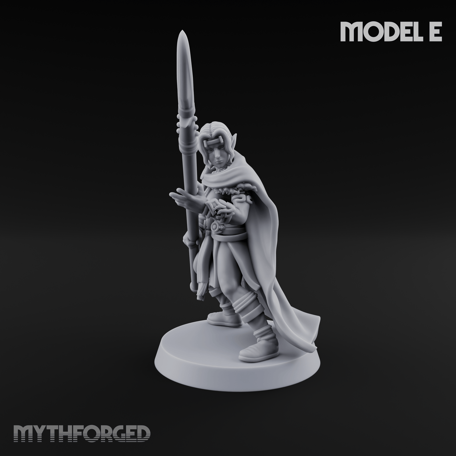 Spear Warden Elf Warriors E Miniature for Dungeons and Dragons, Pathfinder or other TTRPGs
