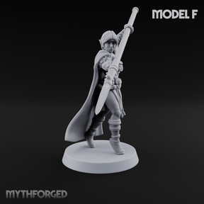 Spear Warden Elf Warriors F Miniature for Dungeons and Dragons, Pathfinder or other TTRPGs