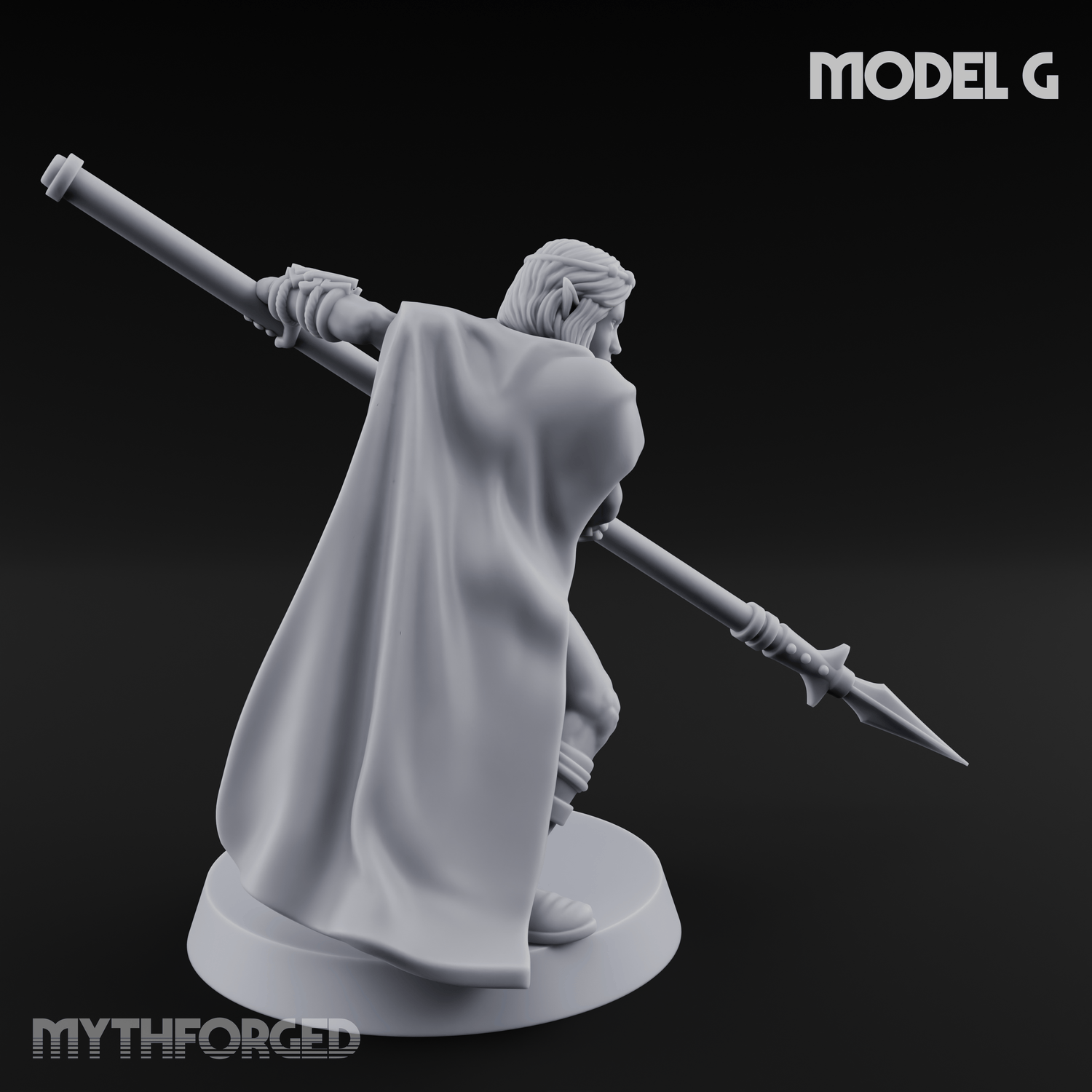 Spear Warden Elf Warriors G Miniature for Dungeons and Dragons, Pathfinder or other TTRPGs