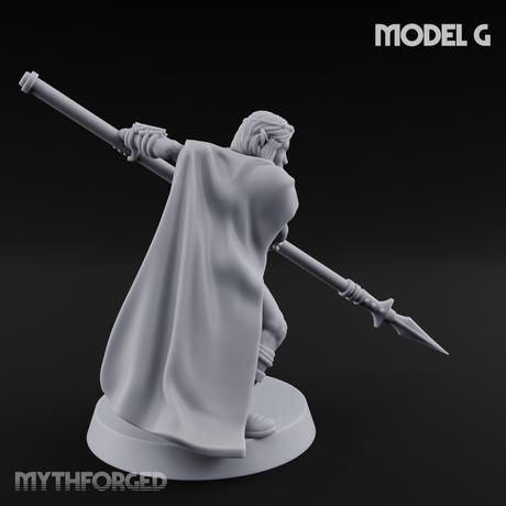 Spear Warden Elf Warriors G Miniature for Dungeons and Dragons, Pathfinder or other TTRPGs