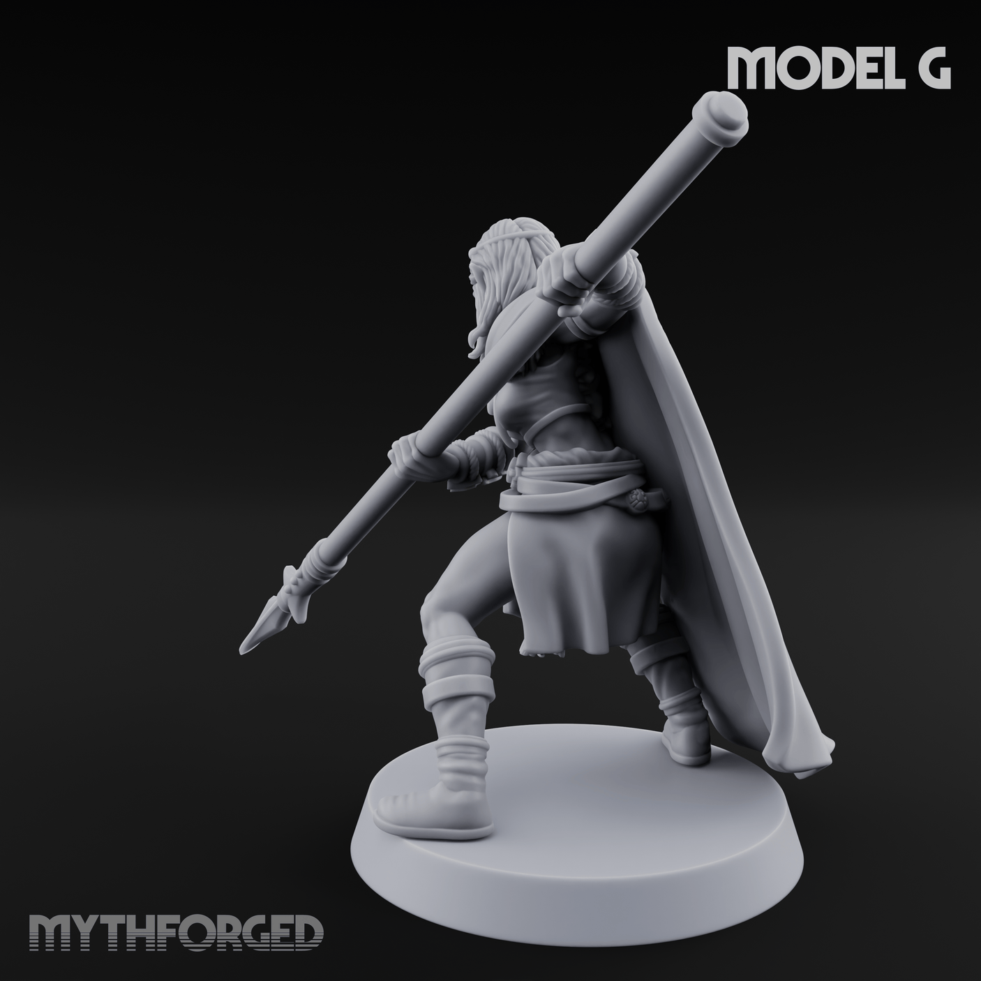 Spear Warden Elf Warriors G Miniature for Dungeons and Dragons, Pathfinder or other TTRPGs