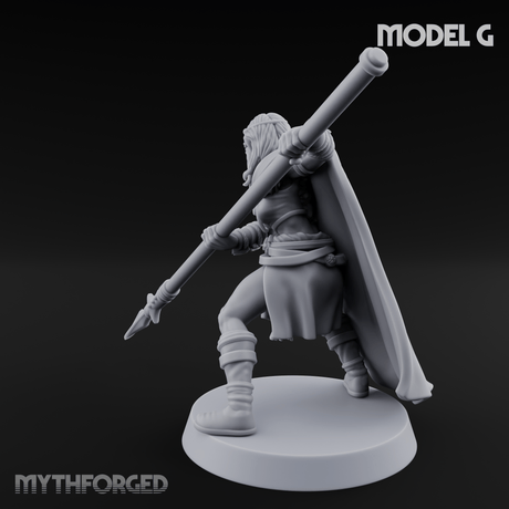 Spear Warden Elf Warriors G Miniature for Dungeons and Dragons, Pathfinder or other TTRPGs