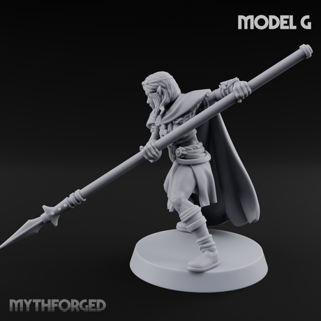 Spear Warden Elf Warriors G Miniature for Dungeons and Dragons, Pathfinder or other TTRPGs