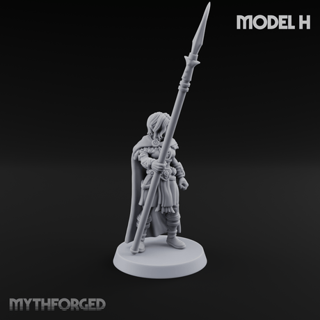Spear Warden Elf Warriors H Miniature for Dungeons and Dragons, Pathfinder or other TTRPGs