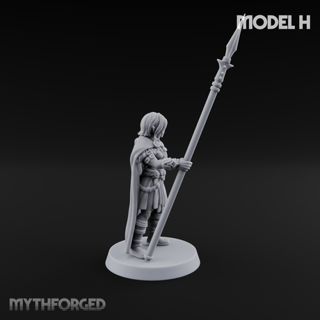 Spear Warden Elf Warriors H Miniature for Dungeons and Dragons, Pathfinder or other TTRPGs