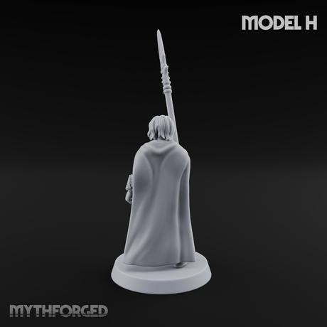 Spear Warden Elf Warriors H Miniature for Dungeons and Dragons, Pathfinder or other TTRPGs