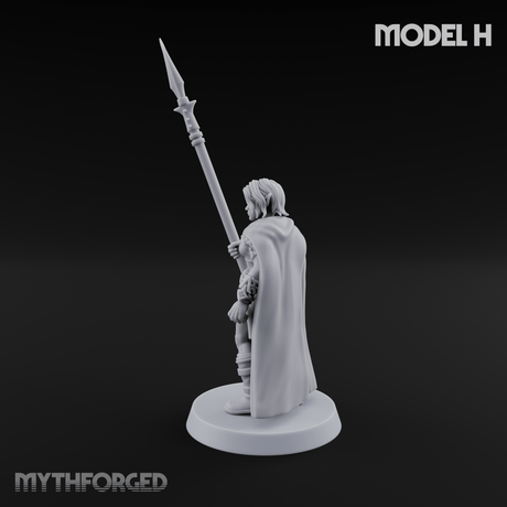 Spear Warden Elf Warriors H Miniature for Dungeons and Dragons, Pathfinder or other TTRPGs