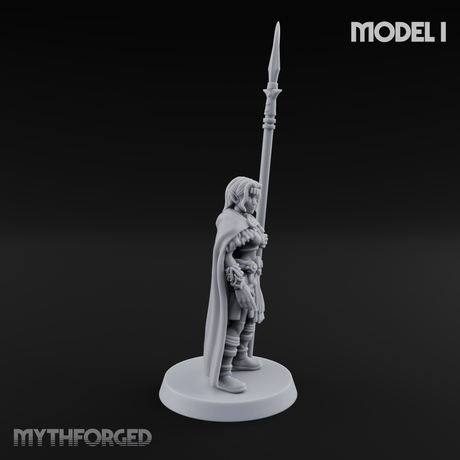 Spear Warden Elf Warriors Miniature for Dungeons and Dragons, Pathfinder or other TTRPGs