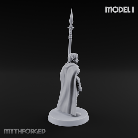 Spear Warden Elf Warriors I Miniature for Dungeons and Dragons, Pathfinder or other TTRPGs