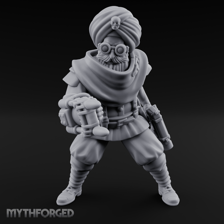 Weird War Desert Sikh Raiders Miniature for Dungeons and Dragons, Pathfinder or other TTRPGs