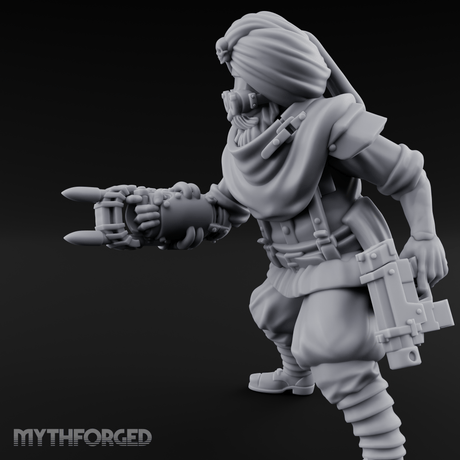 Weird War Desert Sikh Raiders A Miniature for Dungeons and Dragons, Pathfinder or other TTRPGs
