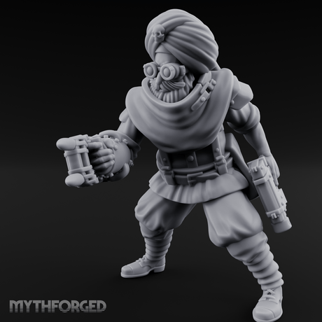 Weird War Desert Sikh Raiders A Miniature for Dungeons and Dragons, Pathfinder or other TTRPGs
