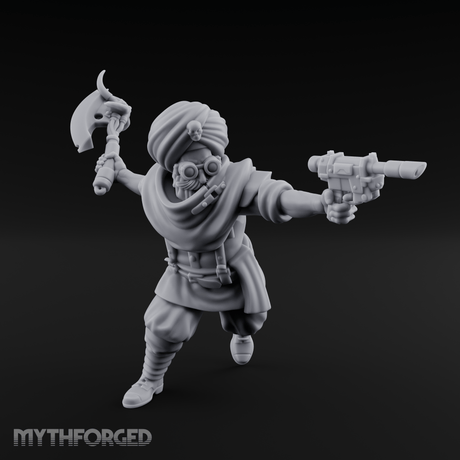 Weird War Desert Sikh Raiders Miniature for Dungeons and Dragons, Pathfinder or other TTRPGs