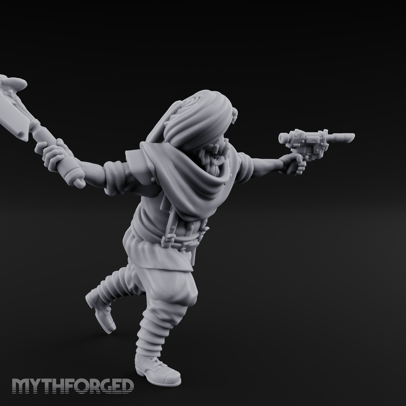 Weird War Desert Sikh Raiders B Miniature for Dungeons and Dragons, Pathfinder or other TTRPGs