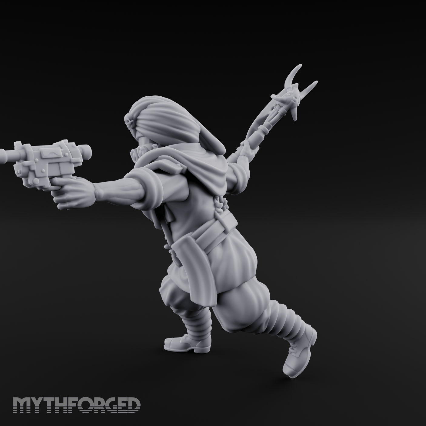 Weird War Desert Sikh Raiders B Miniature for Dungeons and Dragons, Pathfinder or other TTRPGs