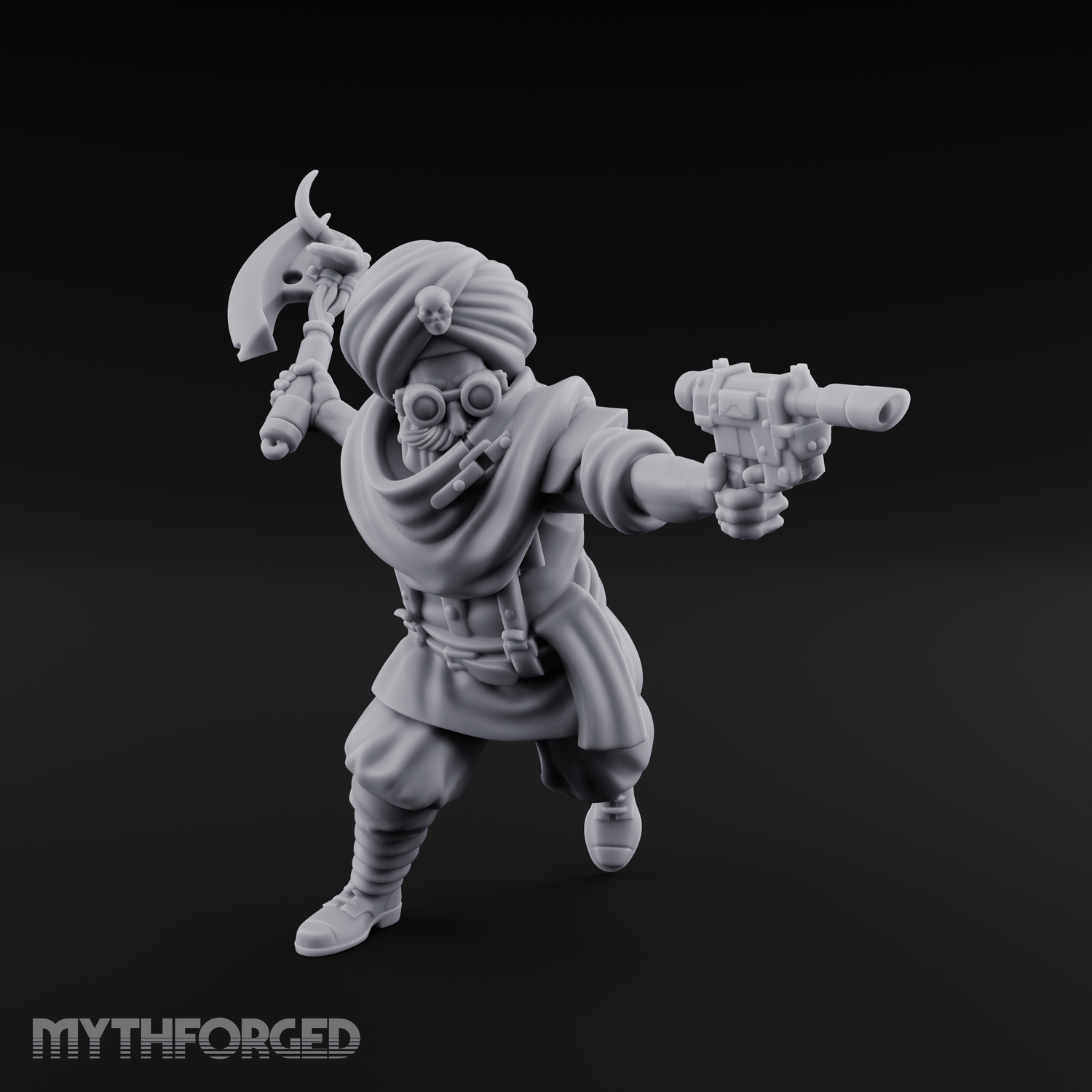 Weird War Desert Sikh Raiders B Miniature for Dungeons and Dragons, Pathfinder or other TTRPGs