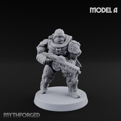 Heavy Armoured Desert Troopers Miniature for Dungeons and Dragons, Pathfinder or other TTRPGs