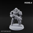 Heavy Armoured Desert Trooper A Miniature for Dungeons and Dragons, Pathfinder or other TTRPGs