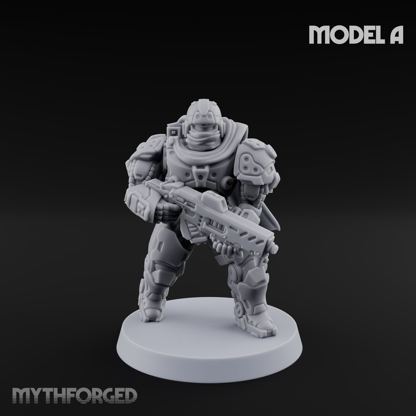 Heavy Armoured Desert Trooper A Miniature for Dungeons and Dragons, Pathfinder or other TTRPGs