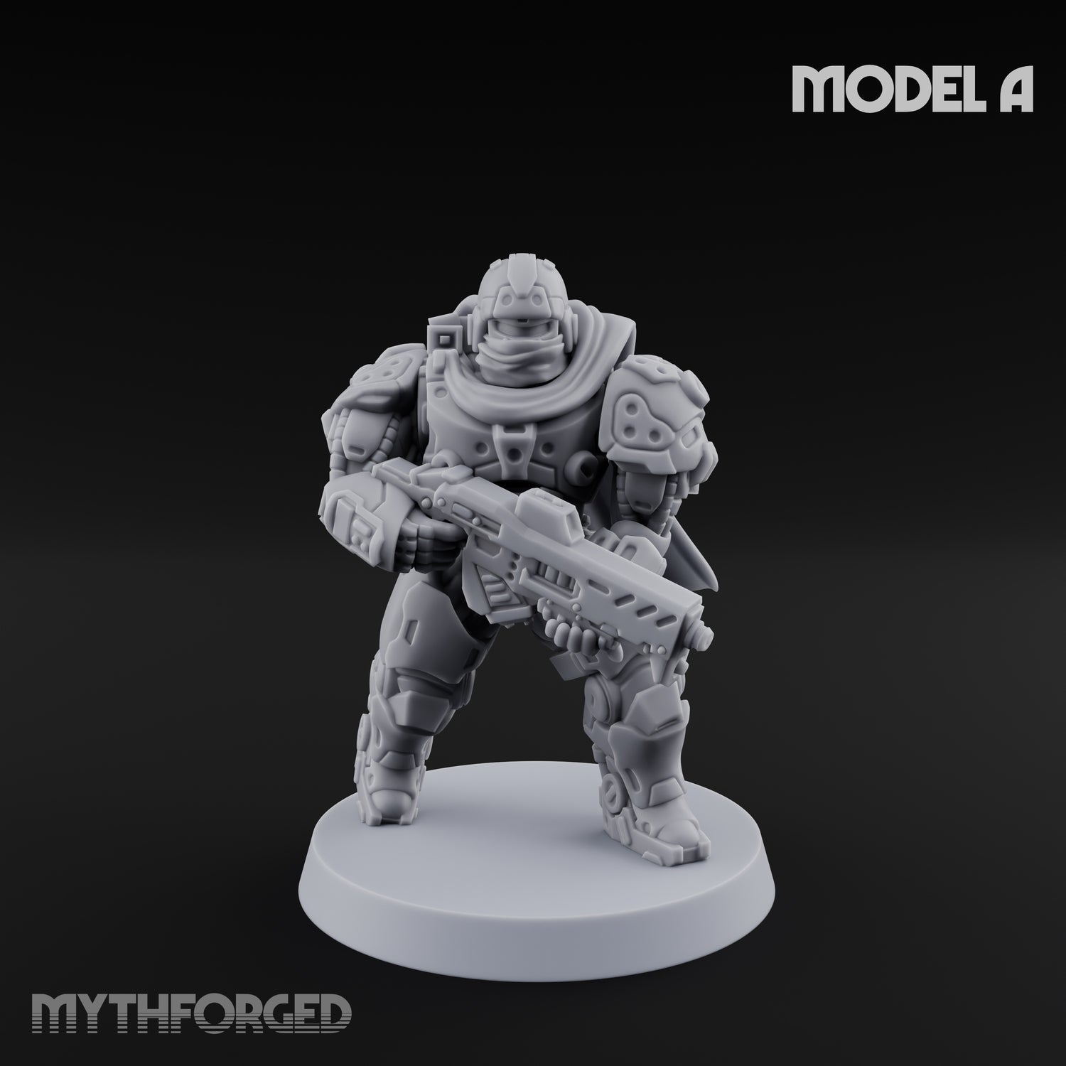 Heavy Armoured Desert Trooper A Miniature for Dungeons and Dragons, Pathfinder or other TTRPGs