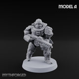 Heavy Armoured Desert Trooper A Miniature for Dungeons and Dragons, Pathfinder or other TTRPGs