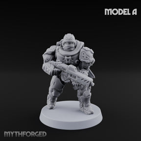 Heavy Armoured Desert Trooper A Miniature for Dungeons and Dragons, Pathfinder or other TTRPGs