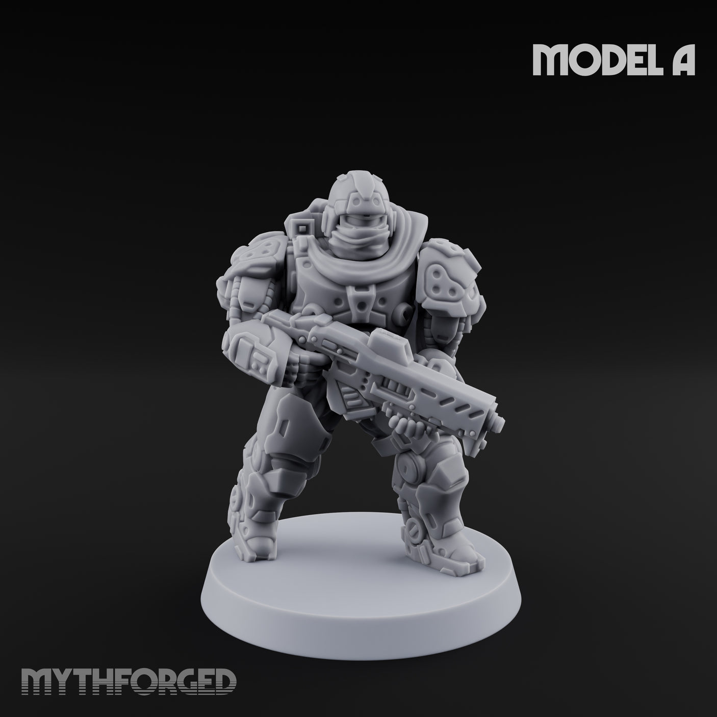 Heavy Armoured Desert Trooper A Miniature for Dungeons and Dragons, Pathfinder or other TTRPGs