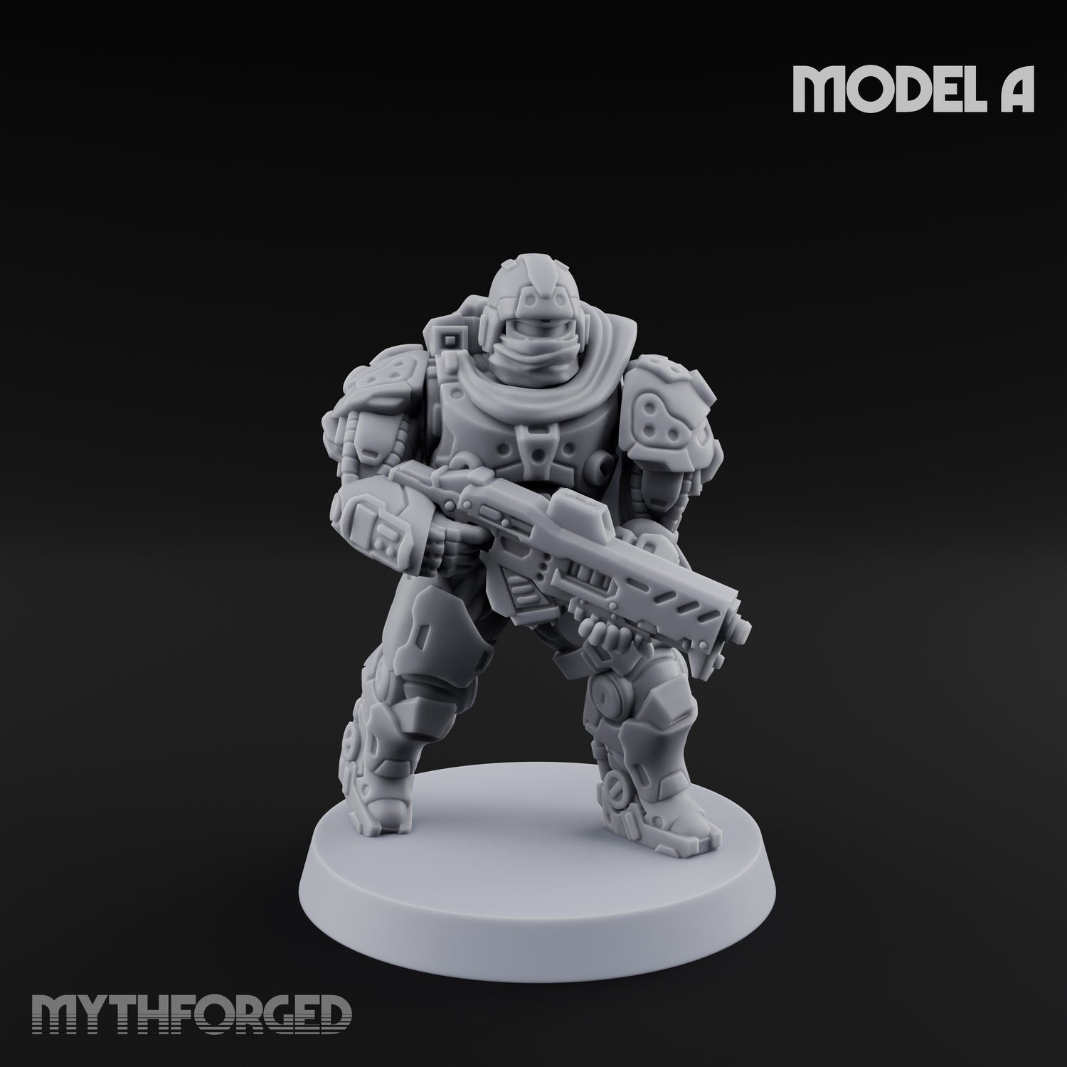 Heavy Armoured Desert Trooper A Miniature for Dungeons and Dragons, Pathfinder or other TTRPGs