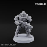 Heavy Armoured Desert Trooper A Miniature for Dungeons and Dragons, Pathfinder or other TTRPGs