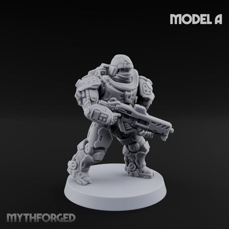 Heavy Armoured Desert Troopers Miniature for Dungeons and Dragons, Pathfinder or other TTRPGs