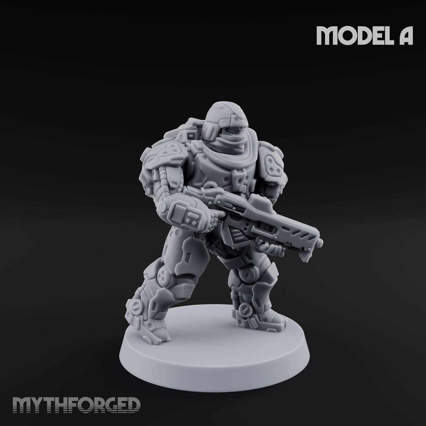 Heavy Armoured Desert Trooper A Miniature for Dungeons and Dragons, Pathfinder or other TTRPGs