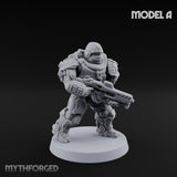 Heavy Armoured Desert Trooper A Miniature for Dungeons and Dragons, Pathfinder or other TTRPGs