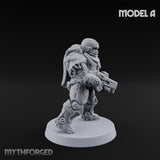 Heavy Armoured Desert Trooper A Miniature for Dungeons and Dragons, Pathfinder or other TTRPGs